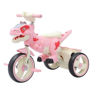 Kids Tricycle for Toddlers 2-5 Year, Dinosaur Kids Trike with arge Basket, Toddler Bike Baby Balance Bike with Light Music, Birthday Gift and Toy for Boys and Girls - Multicolor
