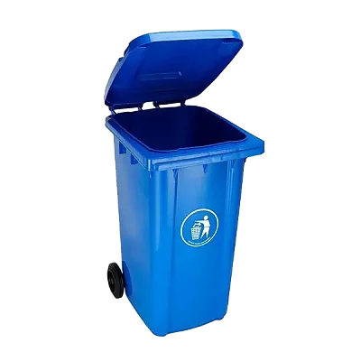 120L Dust Bin/Waste Bin 2 Wheels - Blue