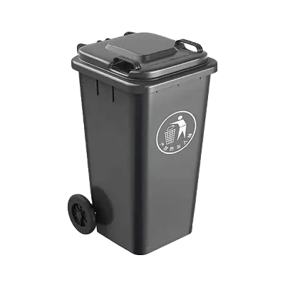 Outdoor 240L Dustbin Waste Bin, 240 Litres Dustbin – Black