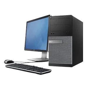 Dell 7010 Tower Intel Core 8GB 500gb Windows 10 Home 19" Monitor