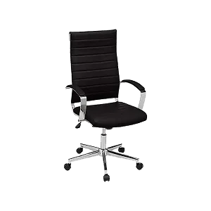 Ergonomic Ribbed Leather High Back Executive Computer Desk Office Task Chair