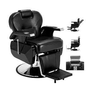 Executive Salon Barber Chair Leather headrest