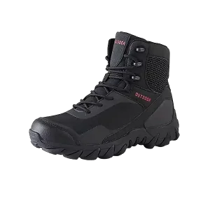 Genuine Leather High-Top Black Shoe