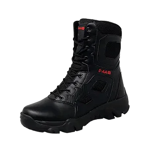 Premium Leather Ankle Boots Men's Combat Boots