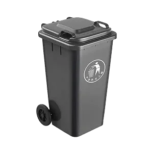120L Dust Bin/Waste Bin 2 Wheels - Black