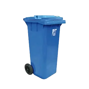 120L Dust Bin/Waste Bin 2 Wheels - Blue