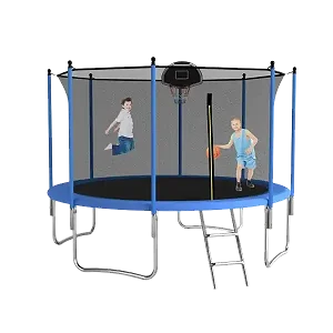 Trampoline for Kid Adult 10FT Outdoor Trampoline with Safety Enclosure Net ladder