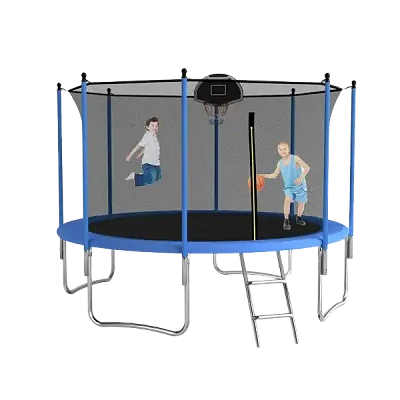 Trampoline for Kid Adult 10FT Outdoor Trampoline with Safety Enclosure Net ladder