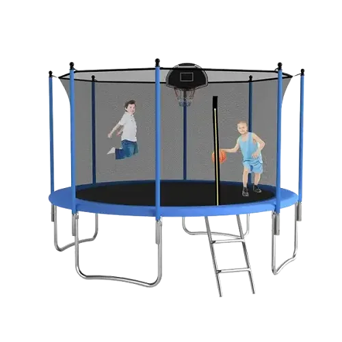 Trampoline for Kid Adult 10FT Outdoor Trampoline with Safety Enclosure Net ladder
