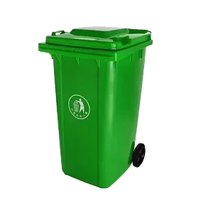 240L Dust Bin/Waste Bin 2 Wheels w Stepper – Green