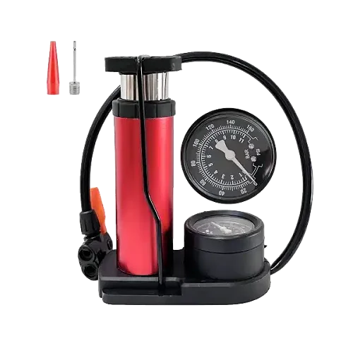 Bike Pump Mini Portable Bicycle Foot Pump with Pressure Gauge