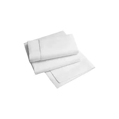 Premium 6x6 6pcs Cotton Not-Fitted Bedsheets - White