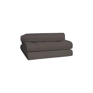 Premium 6x6 6 pieces Cotton Not-Fitted Bedsheets Set - Grey
