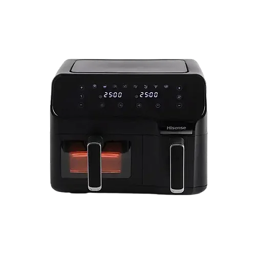 Hisense Electronic 8.6L Dual Airfryer with LED Touch Control Panel - Black