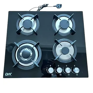 Digiwave 4 Burner Gas Stove Built In Hob Tempered Glass
