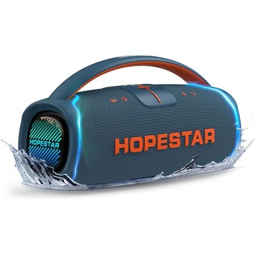 Hopestar Heavy Speaker with Wireless Mic 8H Playtime 30000mAh Battery - Black/Blue (Copy)