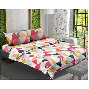 5*6 Duvet Set, 1 Duvet ,1 Bedsheet & 2 Pillow Case - Design May Vary multicolor