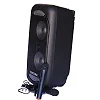 Cortina CRX-007 Dual 12" Rechargeable Plastic Speaker With 3 Microphones, Bluetooth,  USB,  Aux Port - Black