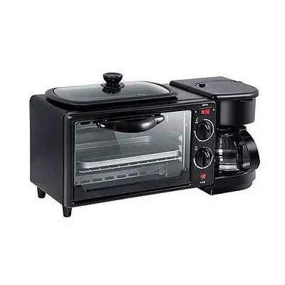 3 in1 Electric Breakfast Oven With Coffee Maker Grill pan