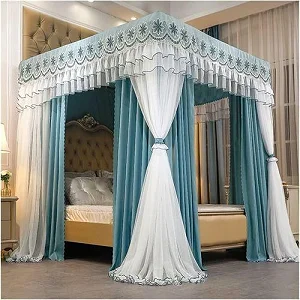 (6*6) 4 stand curtain mosquito net - Multicolor