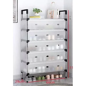 Free Standing Shoe Storage Rack With Dust-proof Cover