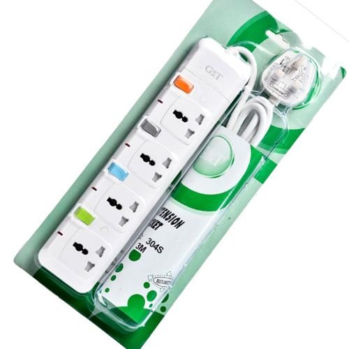 G &amp; T 4 Way Extension Cable - White