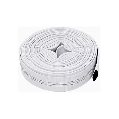 25m Of 3 Inch Irrigation / Fire Fighting /  Swimming Pool Drainage PVC Canvas Hose Pipe - White