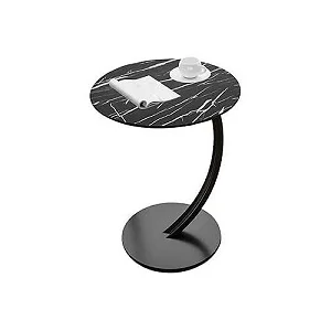 Round Side Table, Coffee Table with Wooden Tray, Modern Style Coffee Tray Table