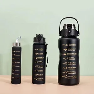 3 In 1 Color Motivational Water Bottle