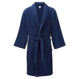 Cotton Bathrobe - Navy Blue