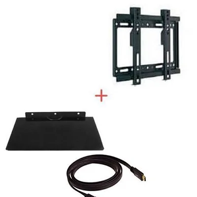 Pack Of TV Wall Mount 14 To 42 Plus DVD Decoder Mount Plus Free TV HDMI Cable-Black
