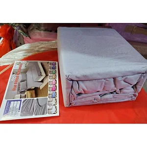 6x6 4Pcs Fitted Cotton BedsSheets (1 Fitted, 1 Flat bedsheet, 2 Pillowcases)- Grey
