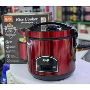 RAF 5L Electric Rice Cooker Smart 5 Litres Cooker with Non-stick Bowl and 12 Programs - Grey - Black