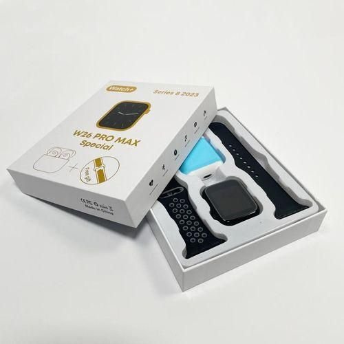 Smart w26 Pro Max Smartwatch Series 8 + Free Airpods - Black