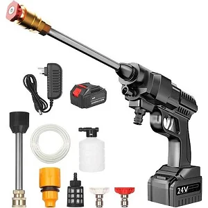 1 Battery Car Wash Gun Cordless High Pressure Portable Washer 48v