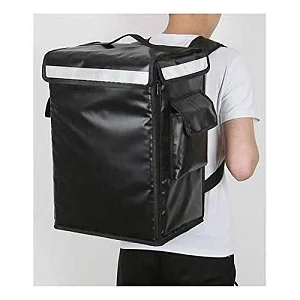 Insulated Food Delivery Backpack with Safety Strip - Multicolor