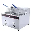 12L Double Tank Commercial Stainless Steel Gas Deep fryer.