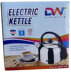 Digiwave 5 Liters Stainless Electric Kettle - Silver