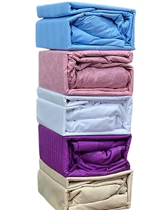5x6 4pcs Fitted Bedsheets Set, 1 Fitted Sheet, 1 Flat Sheet And 2 Pillowcases - WhatsApp Us Which Colour