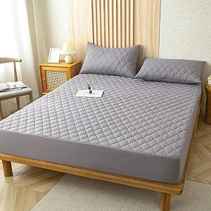 6*6 Quilted Water Proof Mattress Protector- Grey