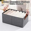 5Pcs Of Foldable Cloth Storage Box, Fabric Clothes Organizer for Wardrobe