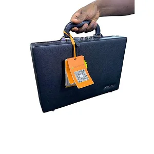 Medium Size Classic Briefcase Bag - Black
