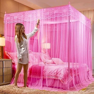 4x6 Size 4 Stand Steel Frame Mosquito -Pink