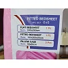 6x6 4Pcs Fitted Cotton BedsSheets (1 Fitted, 1 Flat bedsheet,  2 Pillowcases)-  White