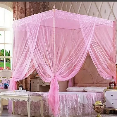 5x6 Mosquito Net With Stands - Pink