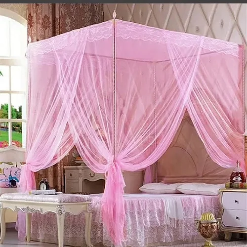 5x6 Mosquito Net With Stands - Pink