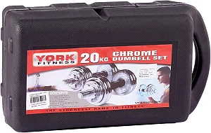 20KG Plated Adjustable Dumbbell/ Dumbells Set-Silver