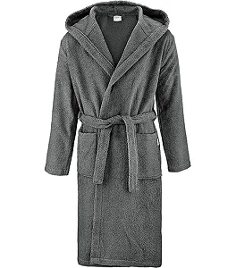 Men's Cotton Bathrobe - Grey