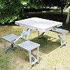 Outdoor Aluminum Portable Folding Camp Suitcase Picnic Table with 4 Seats