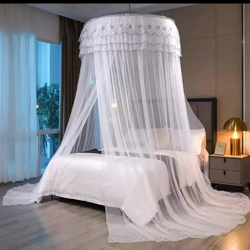 6x6 Round Hanging Mosquito Net - White